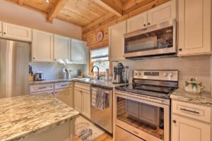 Modern cabin kitchen design, not kitchy cabin near Boone North Carolina